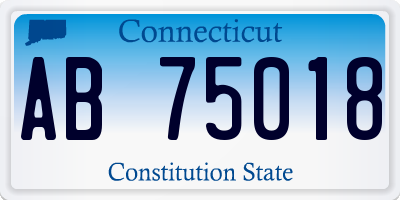 CT license plate AB75018