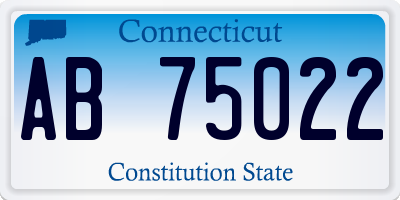 CT license plate AB75022