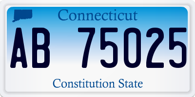 CT license plate AB75025