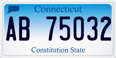 CT license plate AB75032