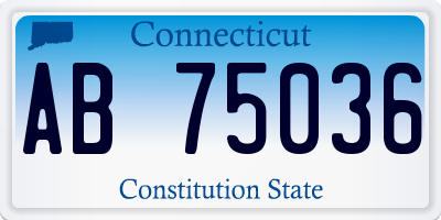 CT license plate AB75036