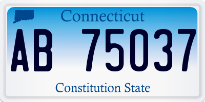 CT license plate AB75037