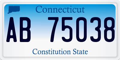 CT license plate AB75038