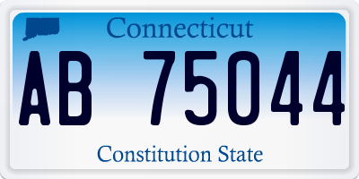 CT license plate AB75044