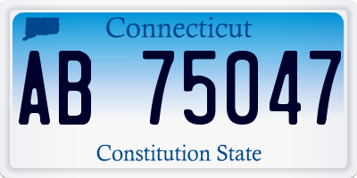 CT license plate AB75047