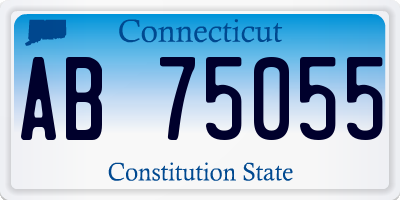 CT license plate AB75055