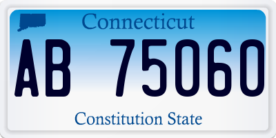 CT license plate AB75060