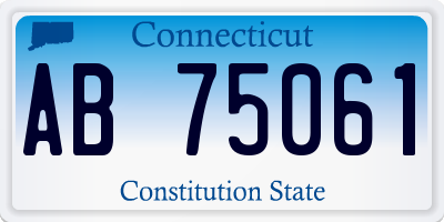 CT license plate AB75061