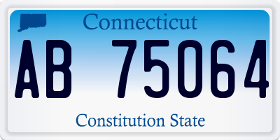 CT license plate AB75064