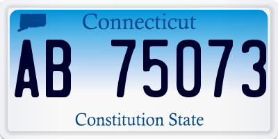 CT license plate AB75073