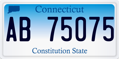 CT license plate AB75075