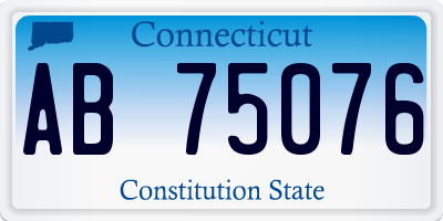 CT license plate AB75076