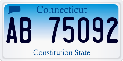 CT license plate AB75092