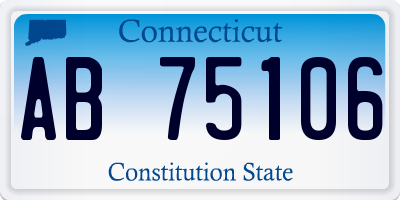 CT license plate AB75106