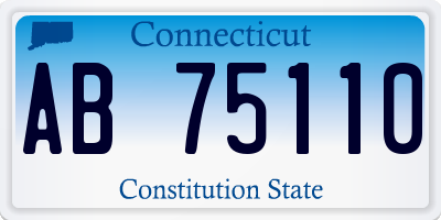 CT license plate AB75110