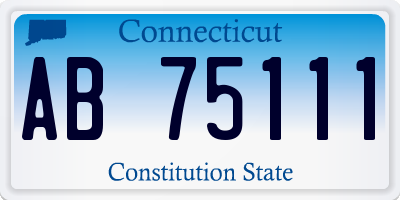 CT license plate AB75111