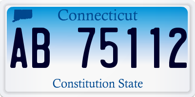 CT license plate AB75112