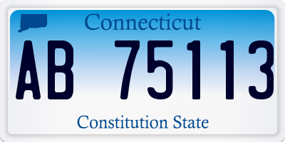 CT license plate AB75113