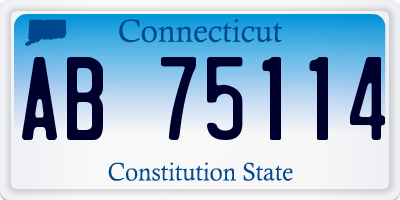 CT license plate AB75114