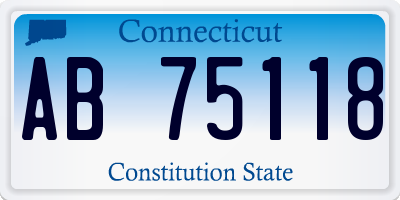 CT license plate AB75118