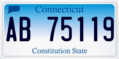 CT license plate AB75119