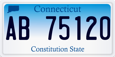 CT license plate AB75120