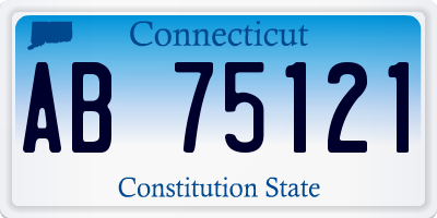 CT license plate AB75121