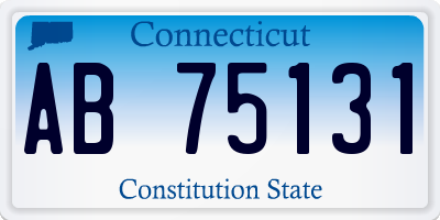 CT license plate AB75131