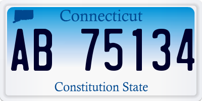 CT license plate AB75134