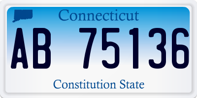 CT license plate AB75136