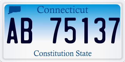 CT license plate AB75137