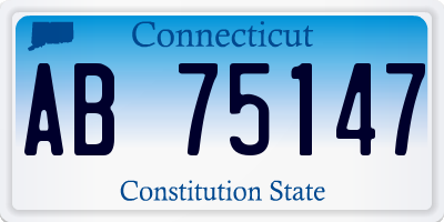 CT license plate AB75147