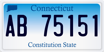 CT license plate AB75151