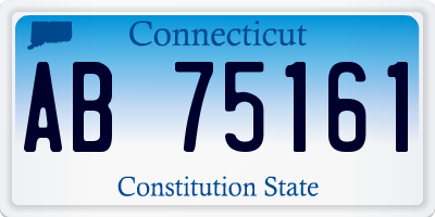 CT license plate AB75161