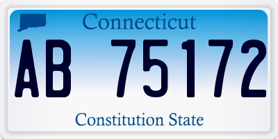 CT license plate AB75172