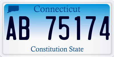 CT license plate AB75174