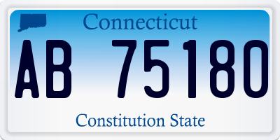 CT license plate AB75180
