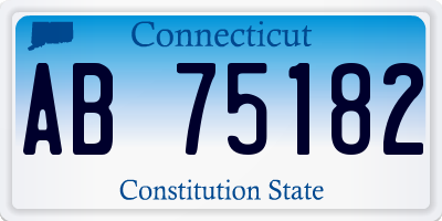 CT license plate AB75182