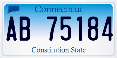 CT license plate AB75184