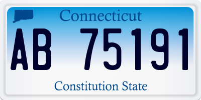 CT license plate AB75191