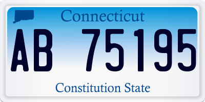 CT license plate AB75195