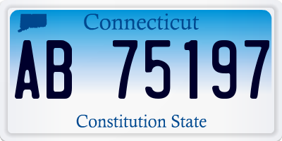 CT license plate AB75197