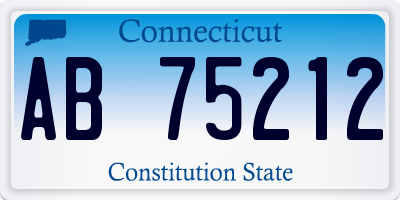 CT license plate AB75212