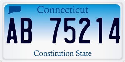 CT license plate AB75214