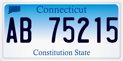 CT license plate AB75215