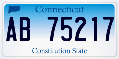 CT license plate AB75217