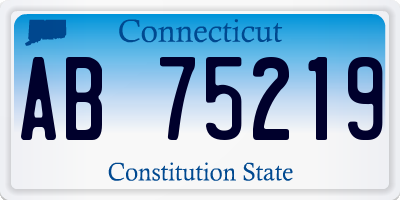 CT license plate AB75219