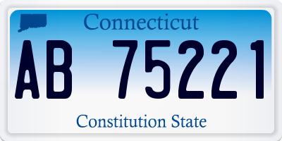 CT license plate AB75221