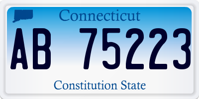 CT license plate AB75223