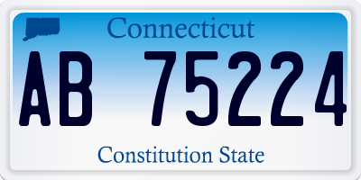 CT license plate AB75224